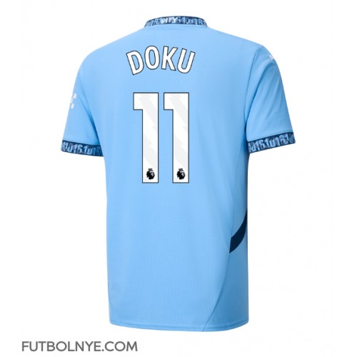 Camiseta Manchester City Jeremy Doku #11 Primera Equipación 2024-25 manga corta